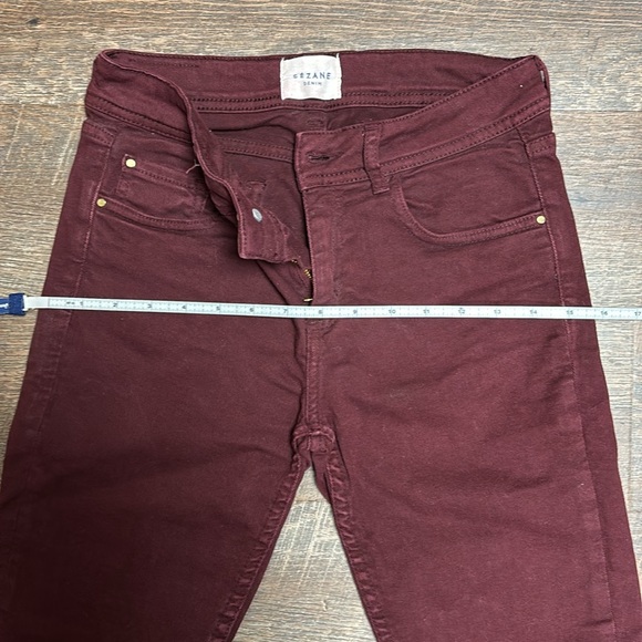 Sézane - excellent condition ankle length burgundy jeans size 27 but fit like 25 - Picture 15 of 15